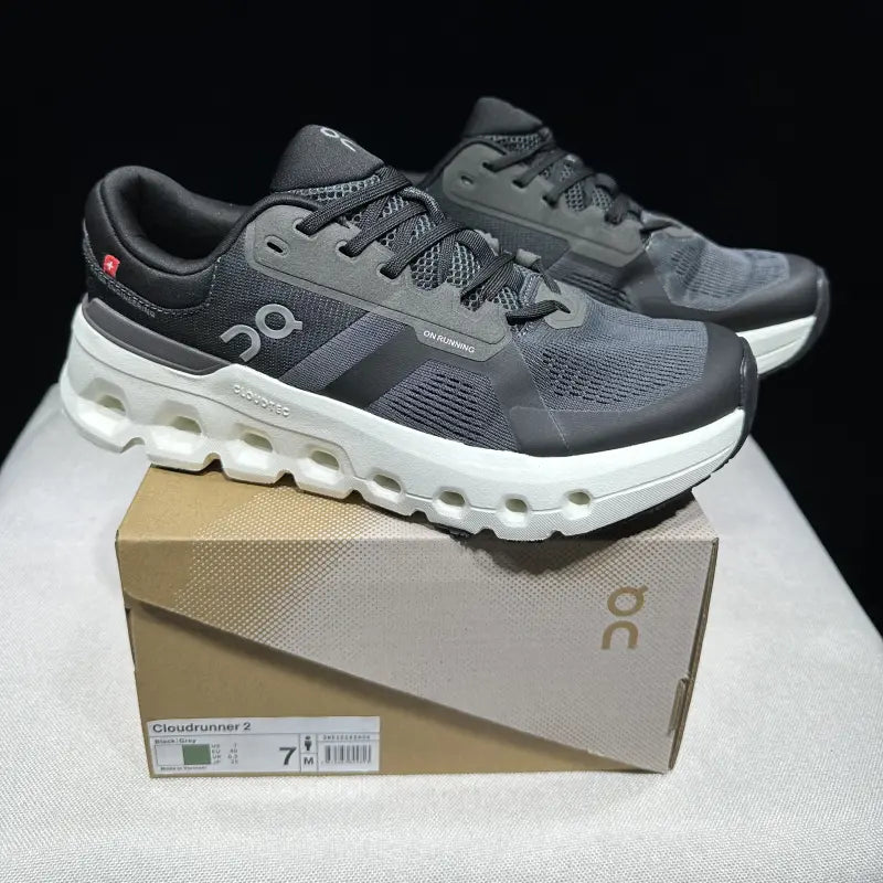 Women's Cloudrunner 2 Matte Black and White